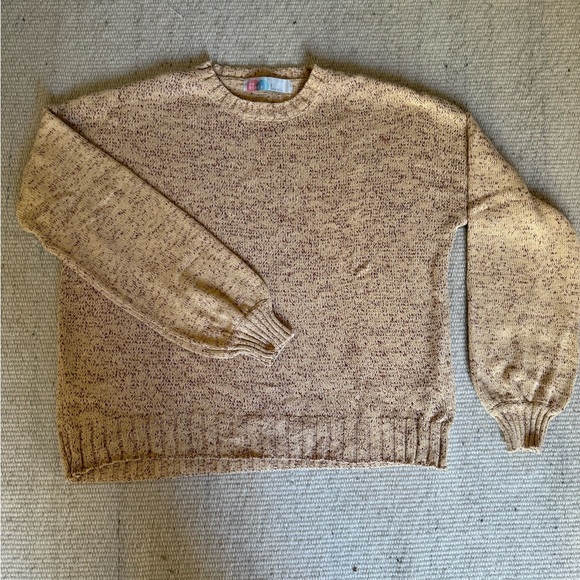 Free People Speckled Knit Set in Beige and Red - Picture 11 of 16